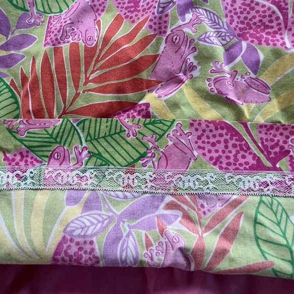 Lilly Pulitzer Dress Womens 8 Sabrina Bottoms Up Print Strapless Frog Floral - Picture 6 of 16